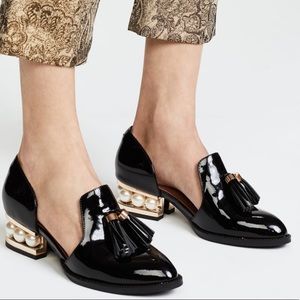 Jeffery Campbell civil pearl heeled loafers